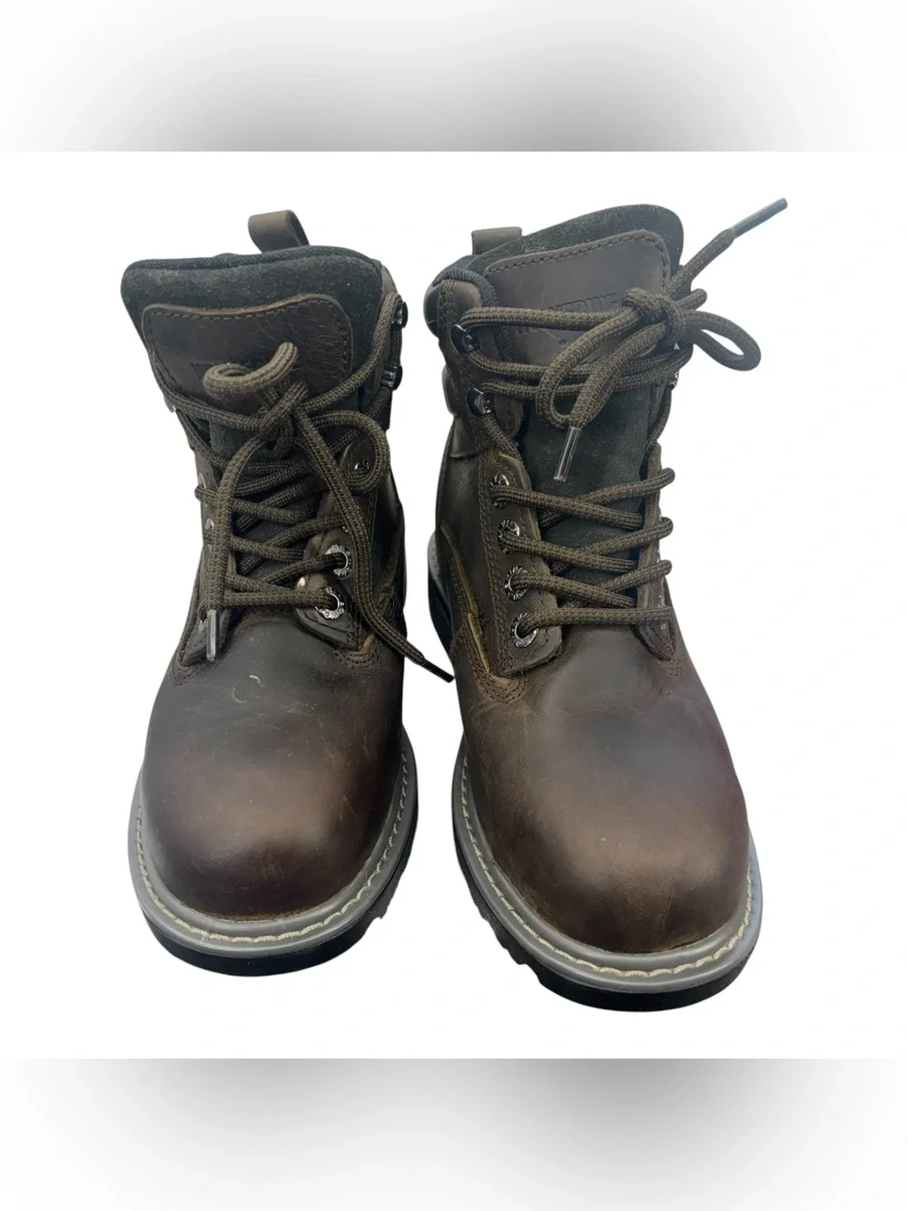 Wolverine Brown Leather Lace-Up Work Boots